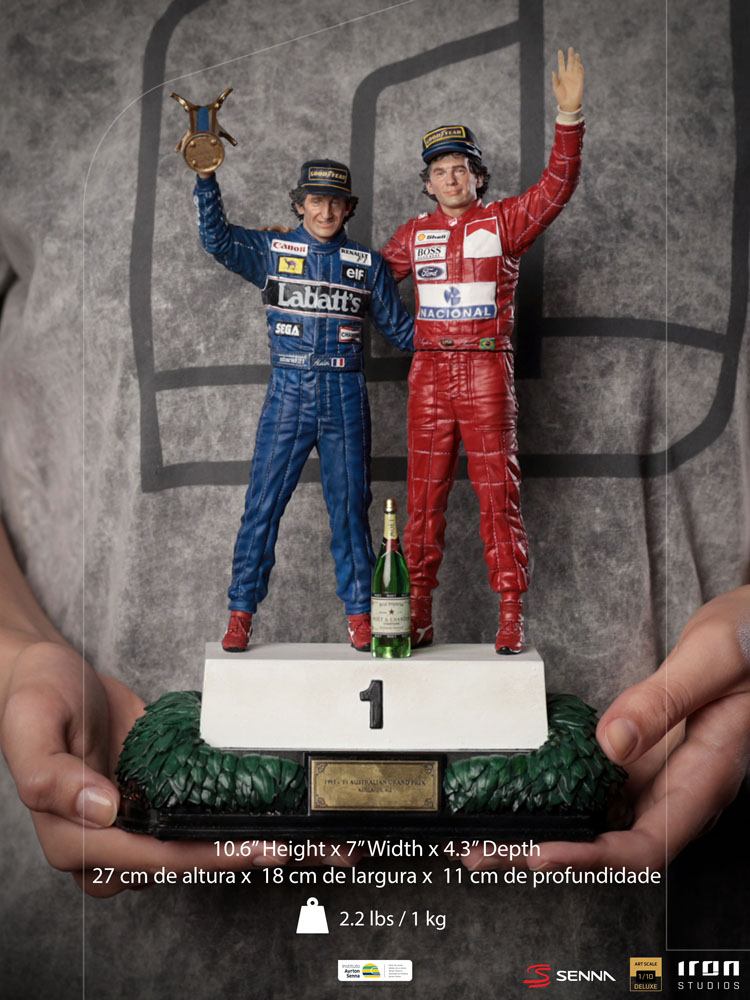 Ayrton Senna Deluxe Art Scale Statue 1/10 Alain Prost &amp; Ayrton Senna (The Last Podium 1993) 27 cm