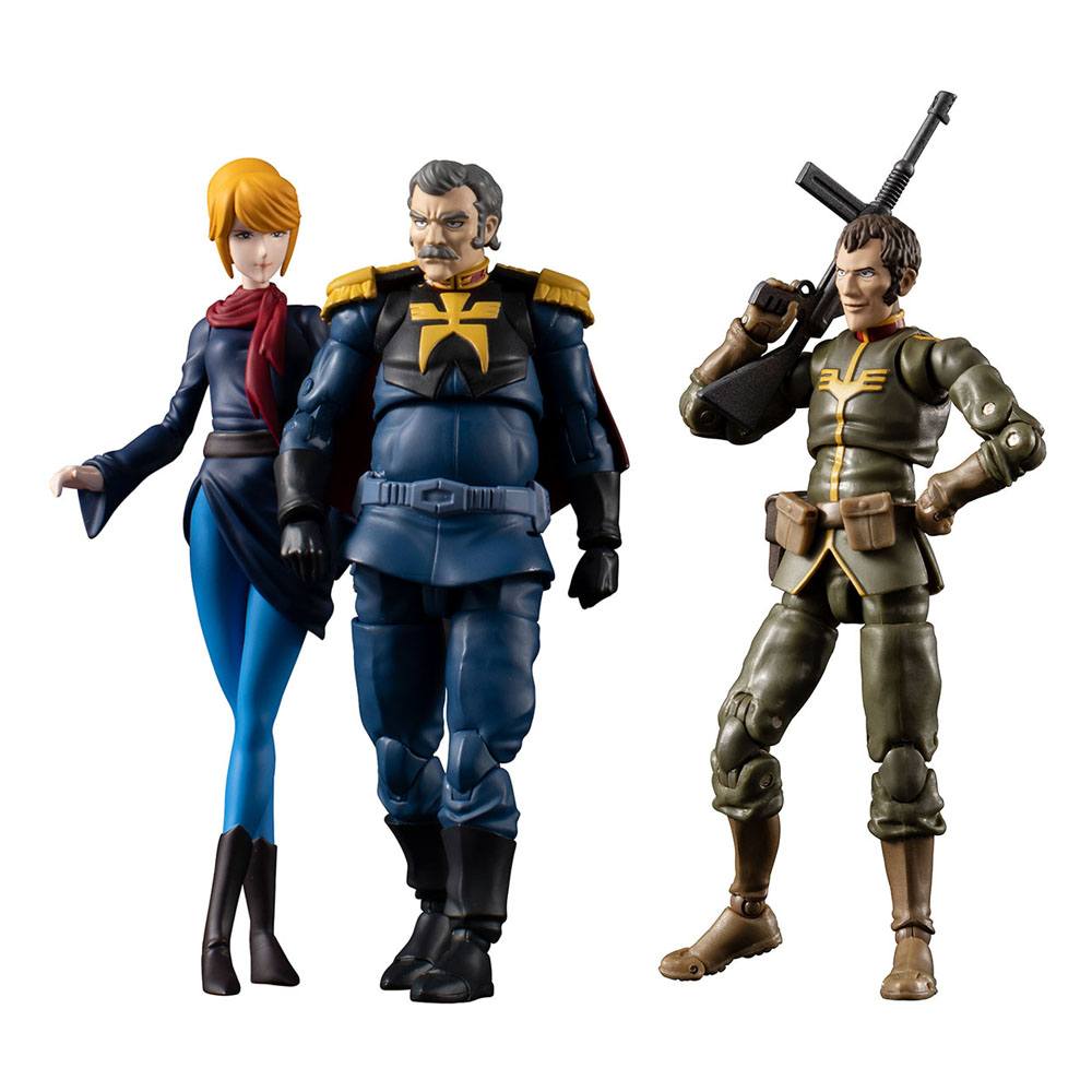 Mobile Suit Gundam G.M.G. Action Figures with Vehicle Principality of Zeon Team Ramba Ral Set 10 cm