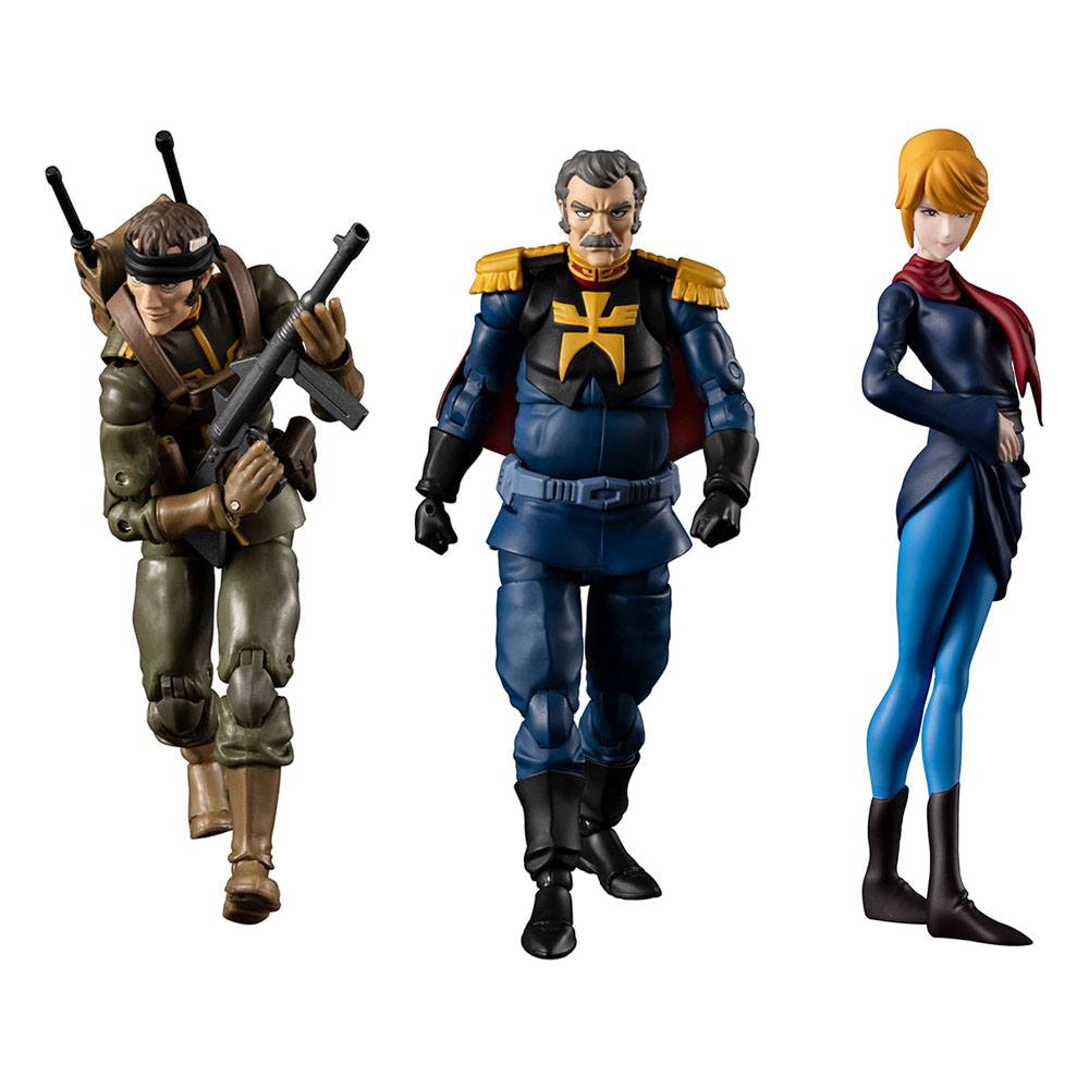 Mobile Suit Gundam G.M.G. Action Figures with Vehicle Principality of Zeon Team Ramba Ral Set 10 cm